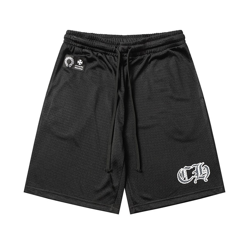 Chrome Hearts Mesh Varsity black Shorts front view